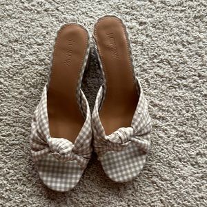 Jcrew gingham sandals